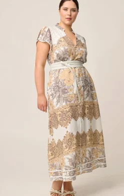 NOVIA EMBROIDERED MAXI DRESS