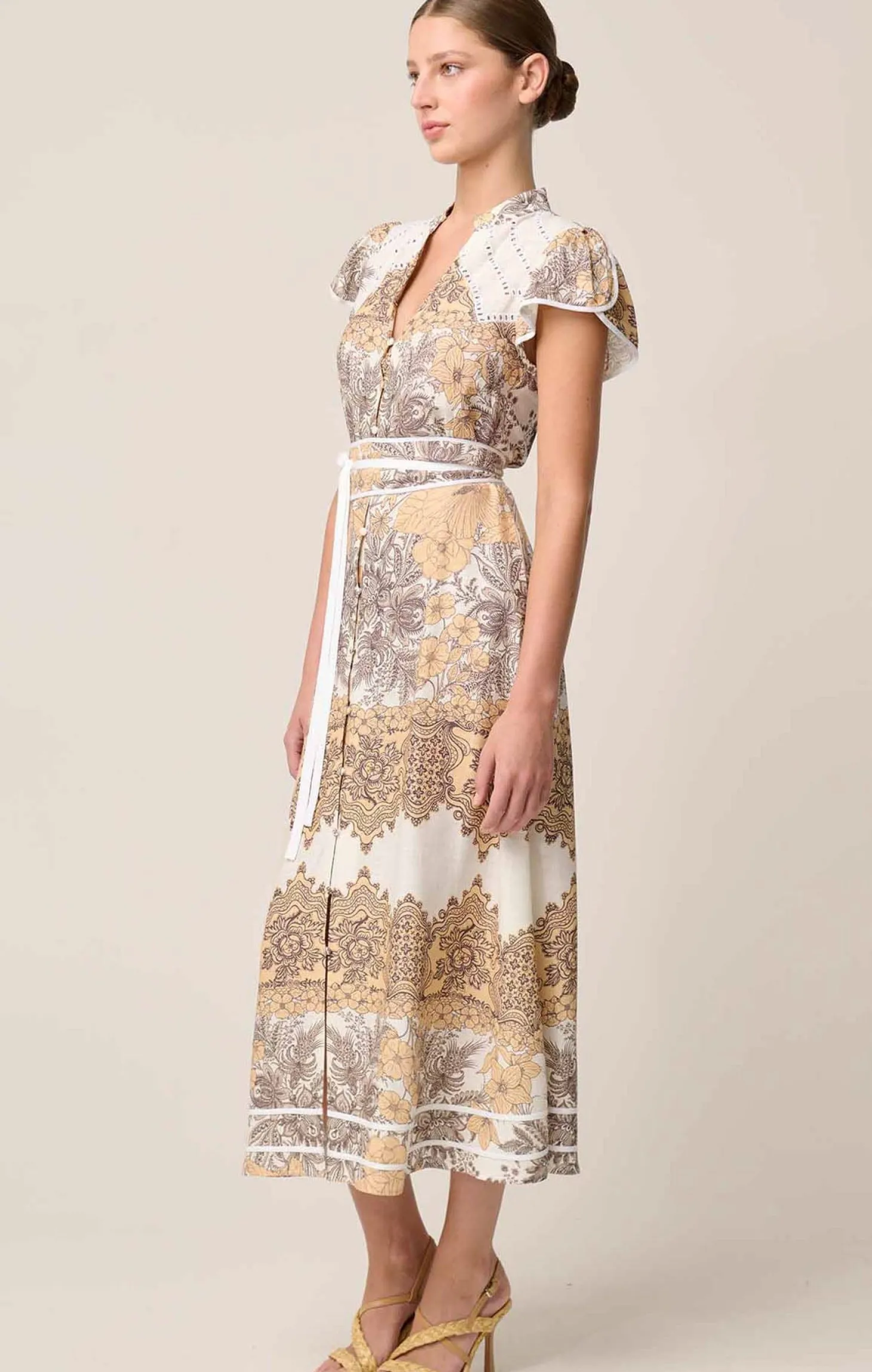 NOVIA EMBROIDERED MAXI DRESS