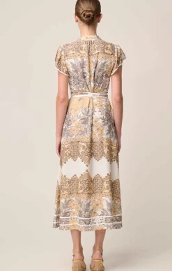 NOVIA EMBROIDERED MAXI DRESS