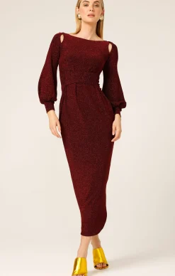 ORION STAR DRESS IN RUBY