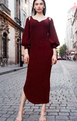 ORION STAR DRESS IN RUBY