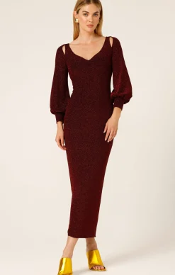 ORION STAR DRESS IN RUBY