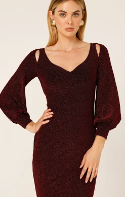 ORION STAR DRESS IN RUBY