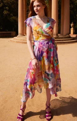 PAJARITOS WRAP DRESS