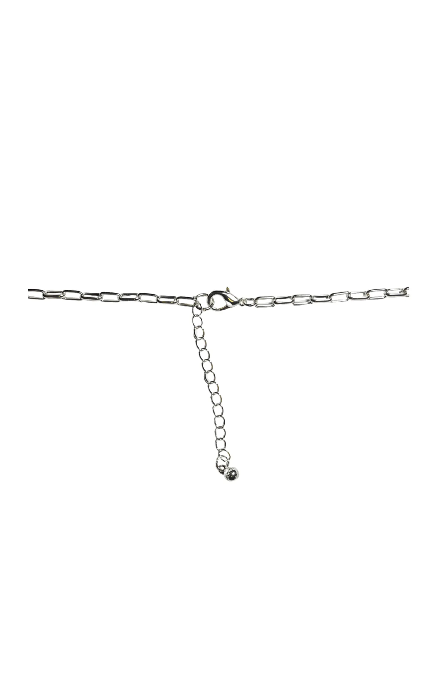 PEARL PANEL FRONT SHORT NECKLACE IN SILVER AND CREAM