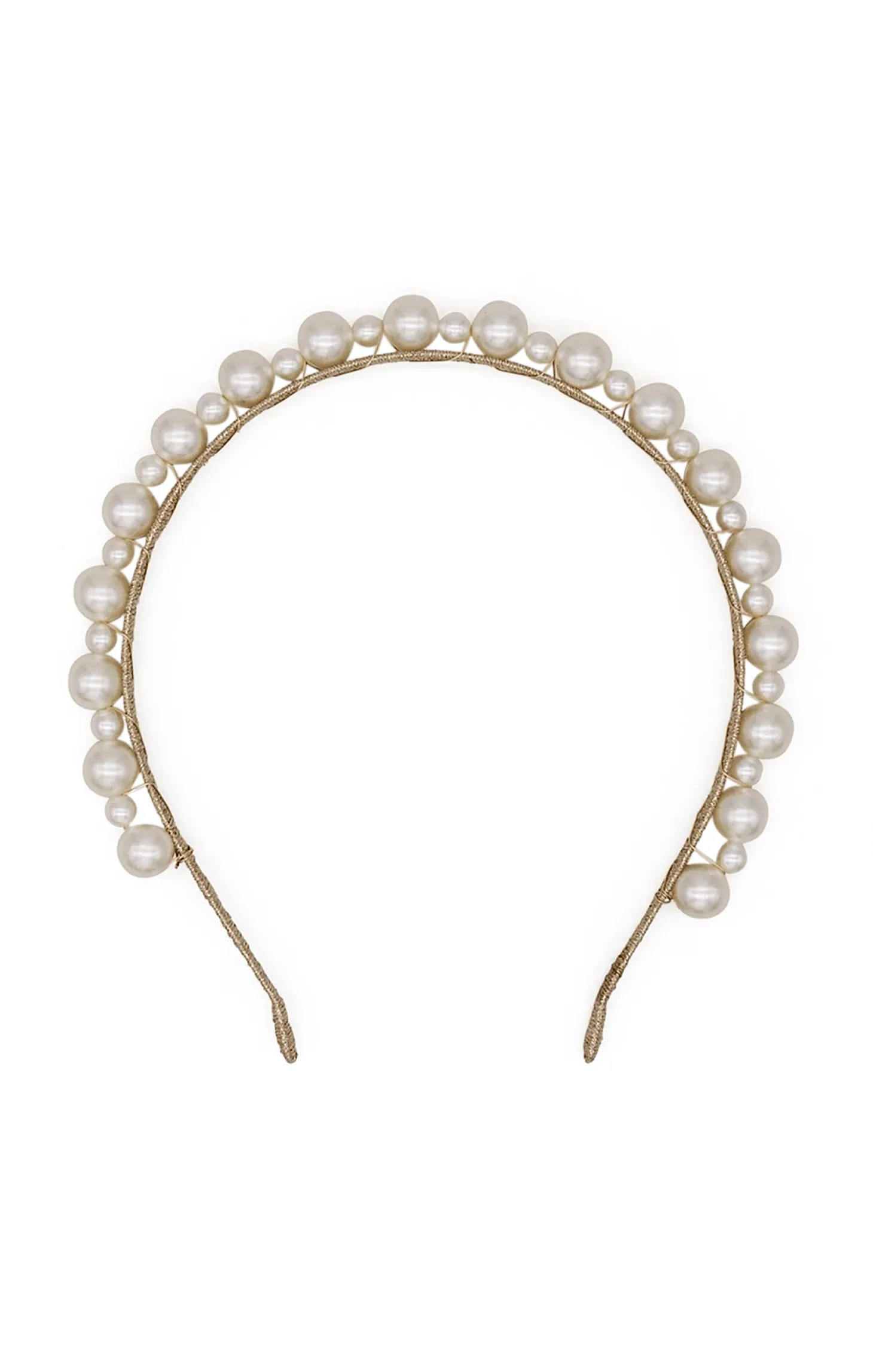 PERLA HEADBAND IN PEARL AND GOLD