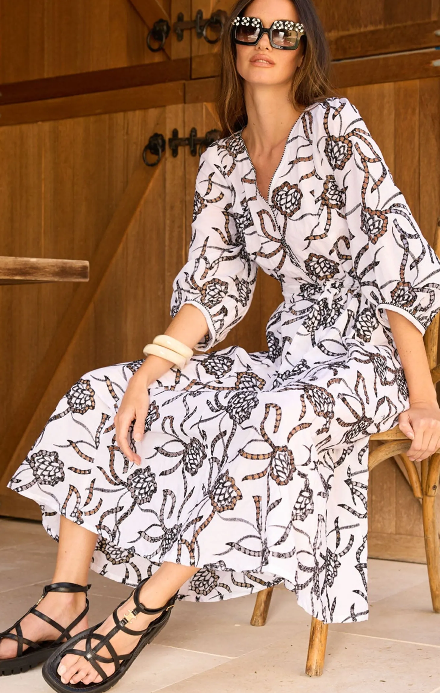 RADIANT REALM MIDI DRESS