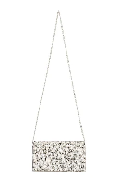 RENATA CRYSTAL ENCRUSTED CLUTCH IN BLACK