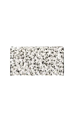 RENATA CRYSTAL ENCRUSTED CLUTCH IN BLACK