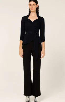 RIVERFIRE WRAP TOP IN SAPPHIRE