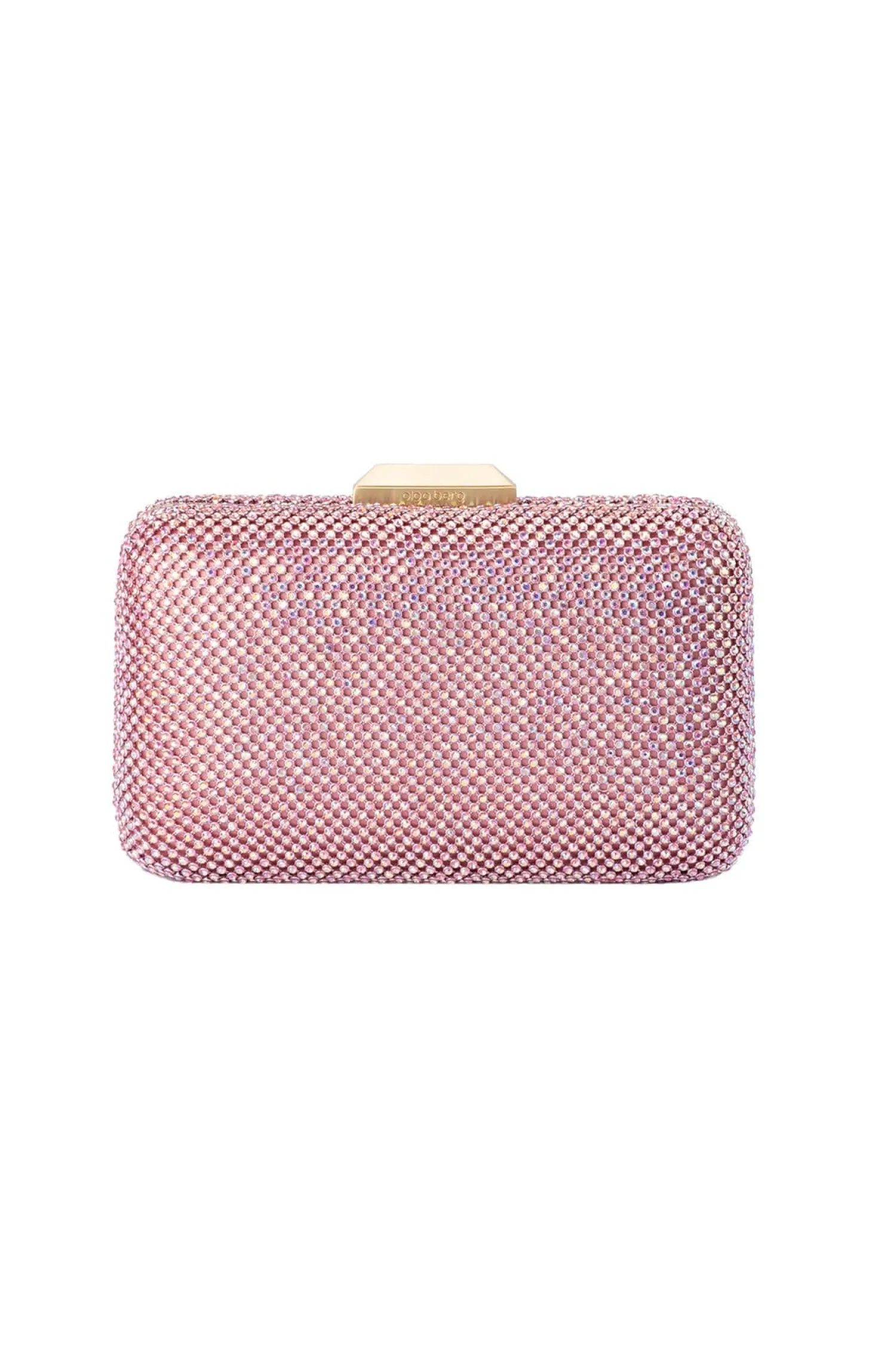 RONNY CRYSTAL MESH CLUTCH IN PINK