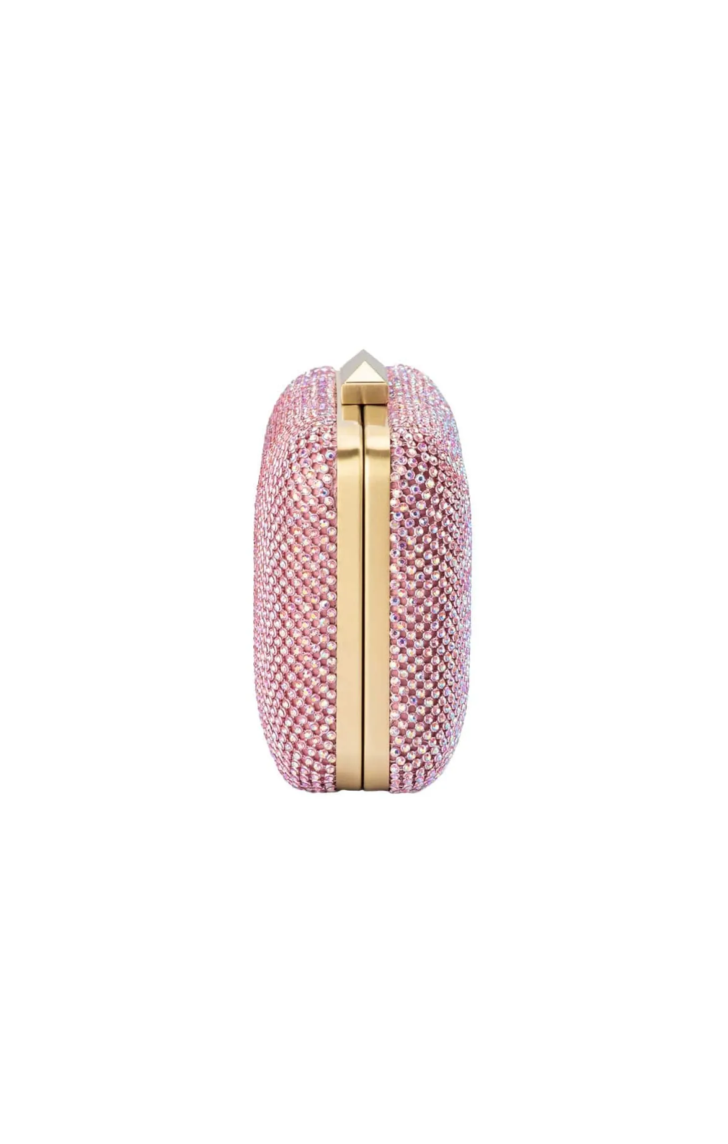 RONNY CRYSTAL MESH CLUTCH IN PINK