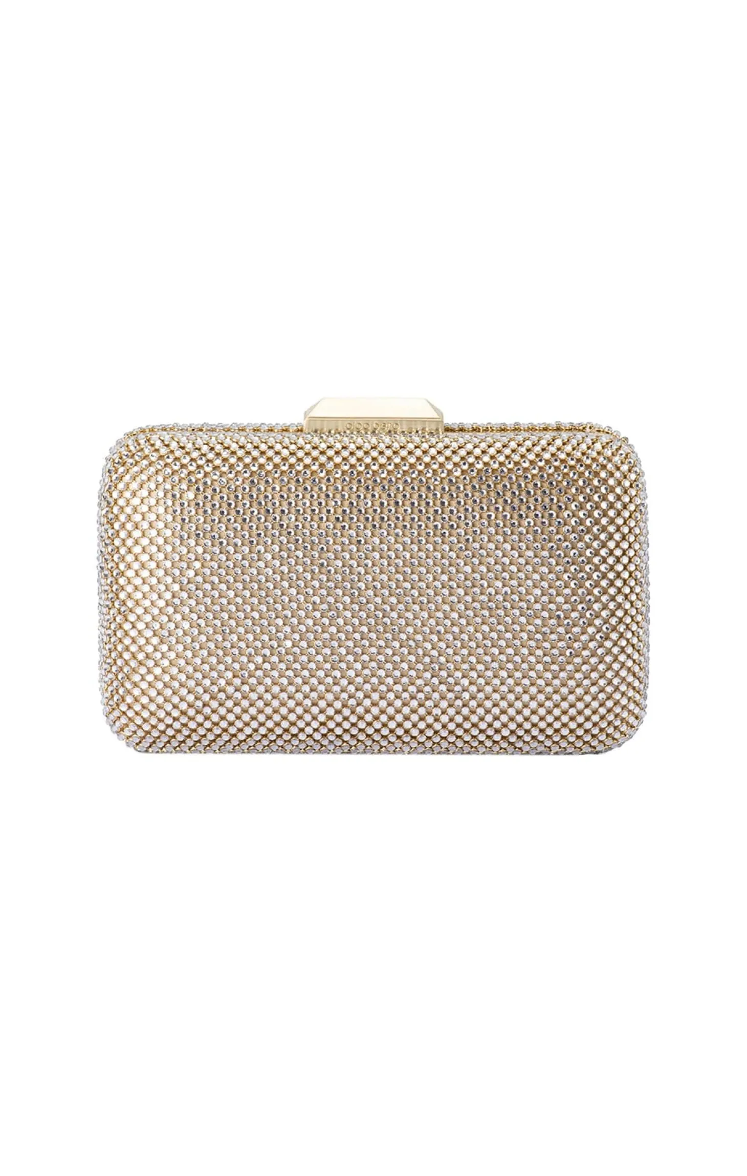 RONNY CRYSTAL MESH CLUTCH IN CHAMPAGNE