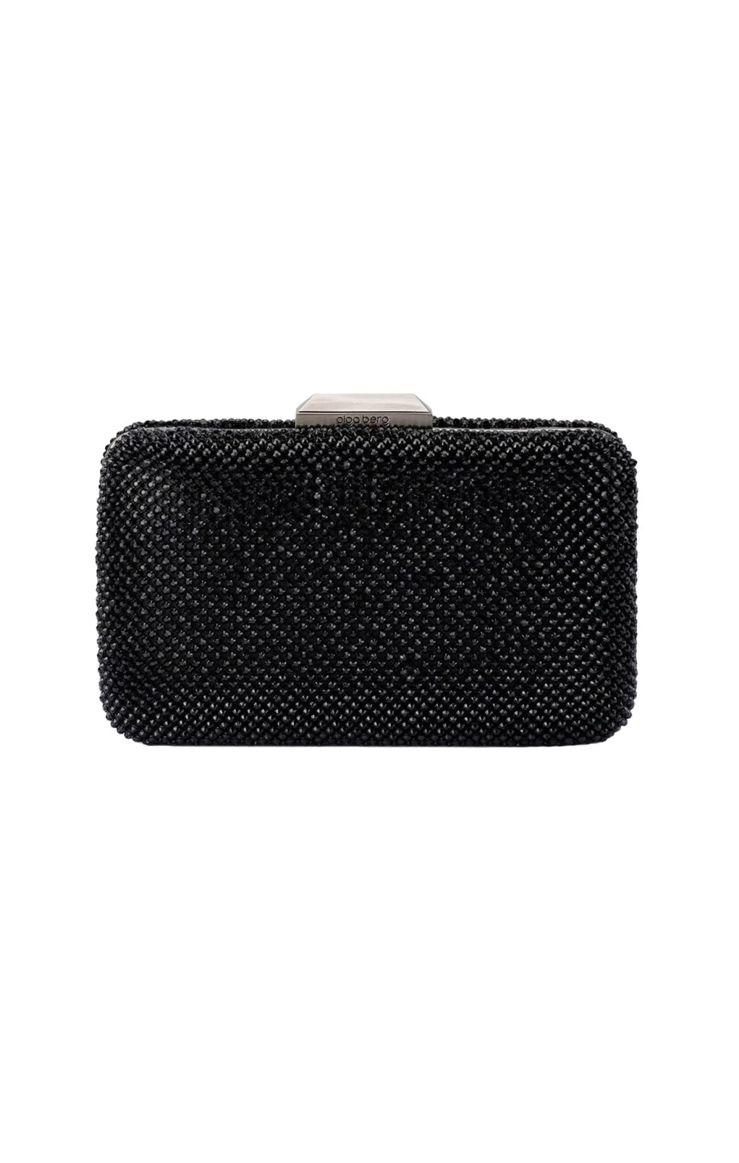 RONNY CRYSTAL MESH CLUTCH IN BLACK