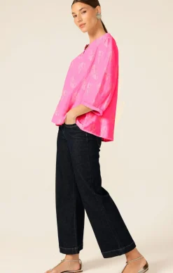 SCARLETT COTTON SHIRT IN SHRINE PINK
