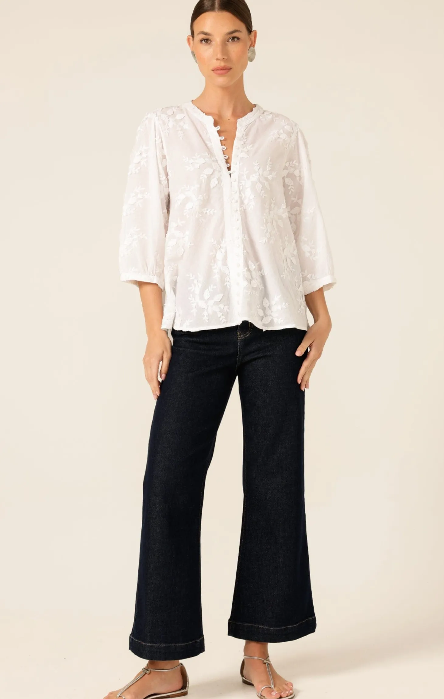 SCARLETT COTTON SHIRT IN ORIENT WHITE
