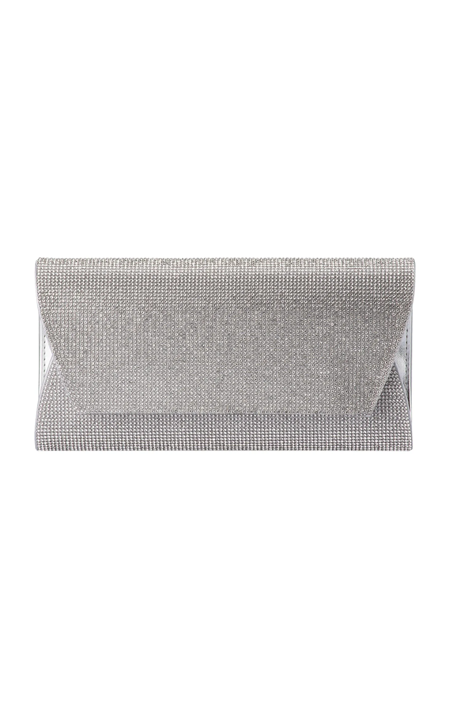 STACEY CRYSTAL CLUTCH IN SILVER