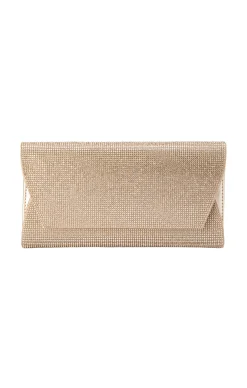 STACEY CRYSTAL CLUTCH IN GOLD