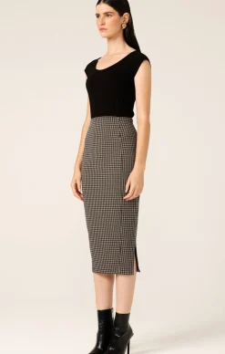 STAR CHECK SKIRT