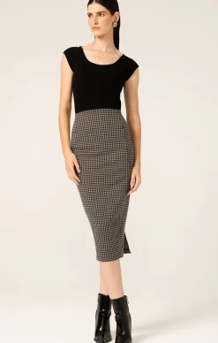 STAR CHECK SKIRT