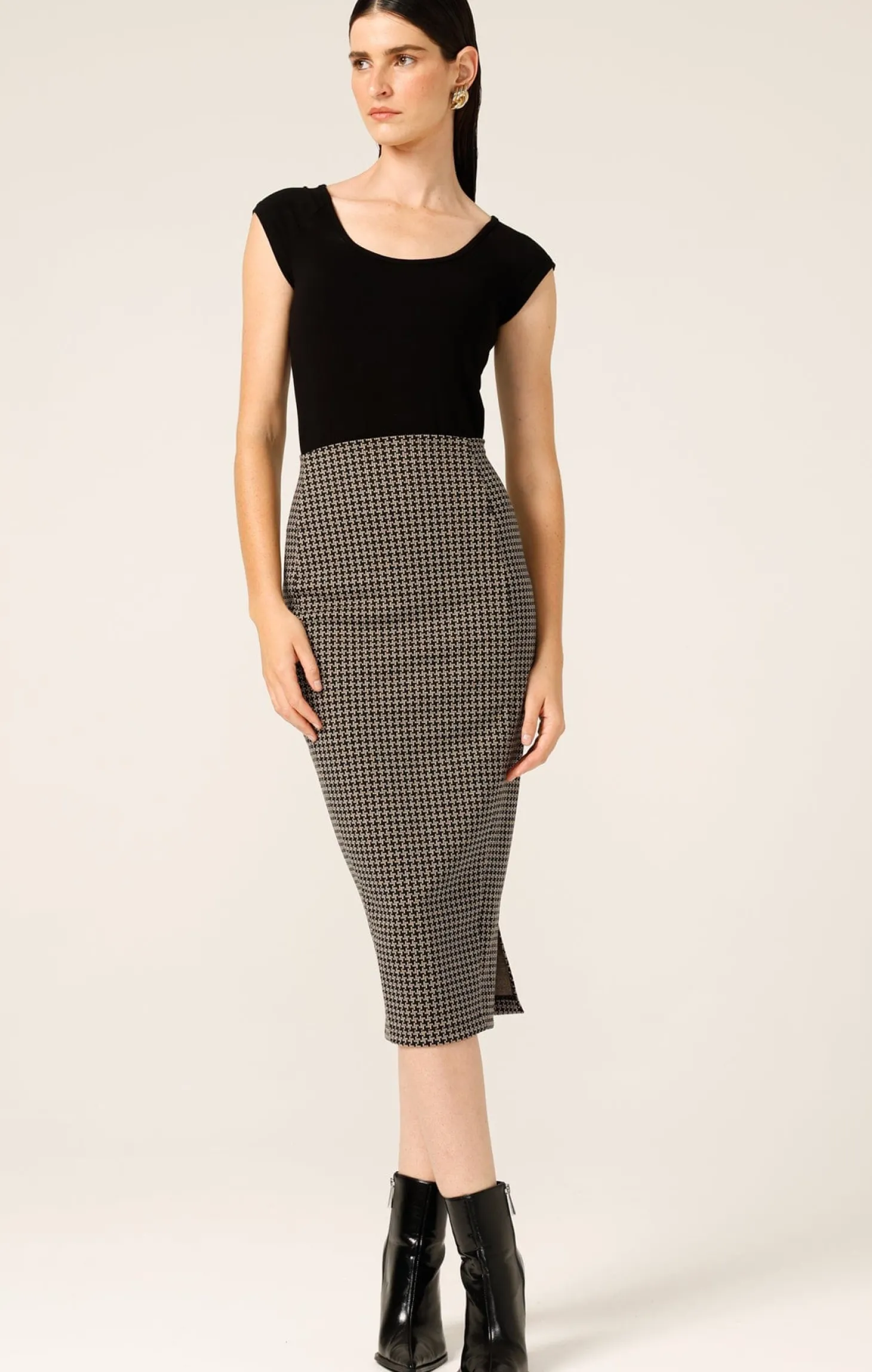 STAR CHECK SKIRT