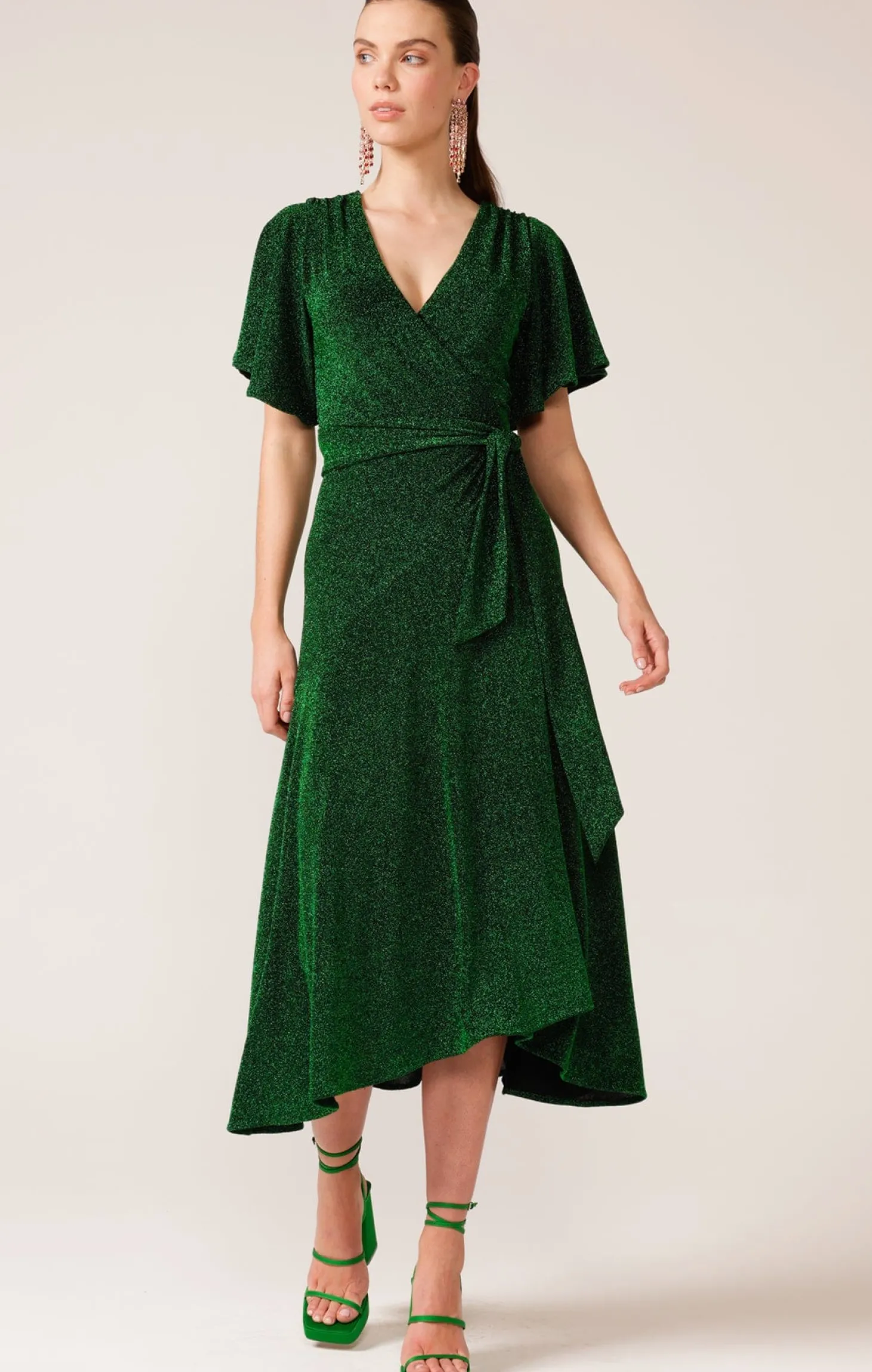 STARGAZE WRAP MIDI IN EMERALD