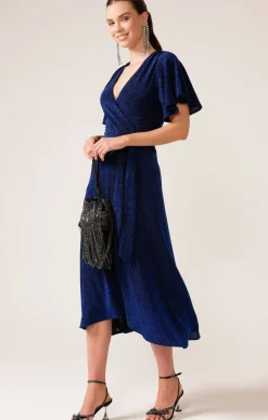 STARGAZE WRAP MIDI IN SAPPHIRE