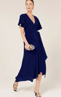 STARGAZE WRAP MIDI IN SAPPHIRE