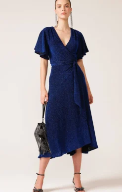 STARGAZE WRAP MIDI IN SAPPHIRE