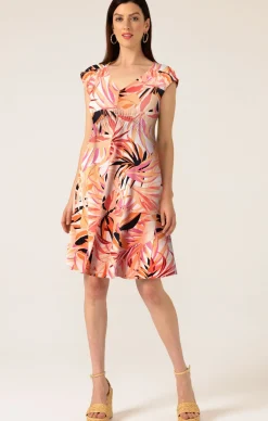 SUGAR SUGAR DRESS IN PEACH PALM
