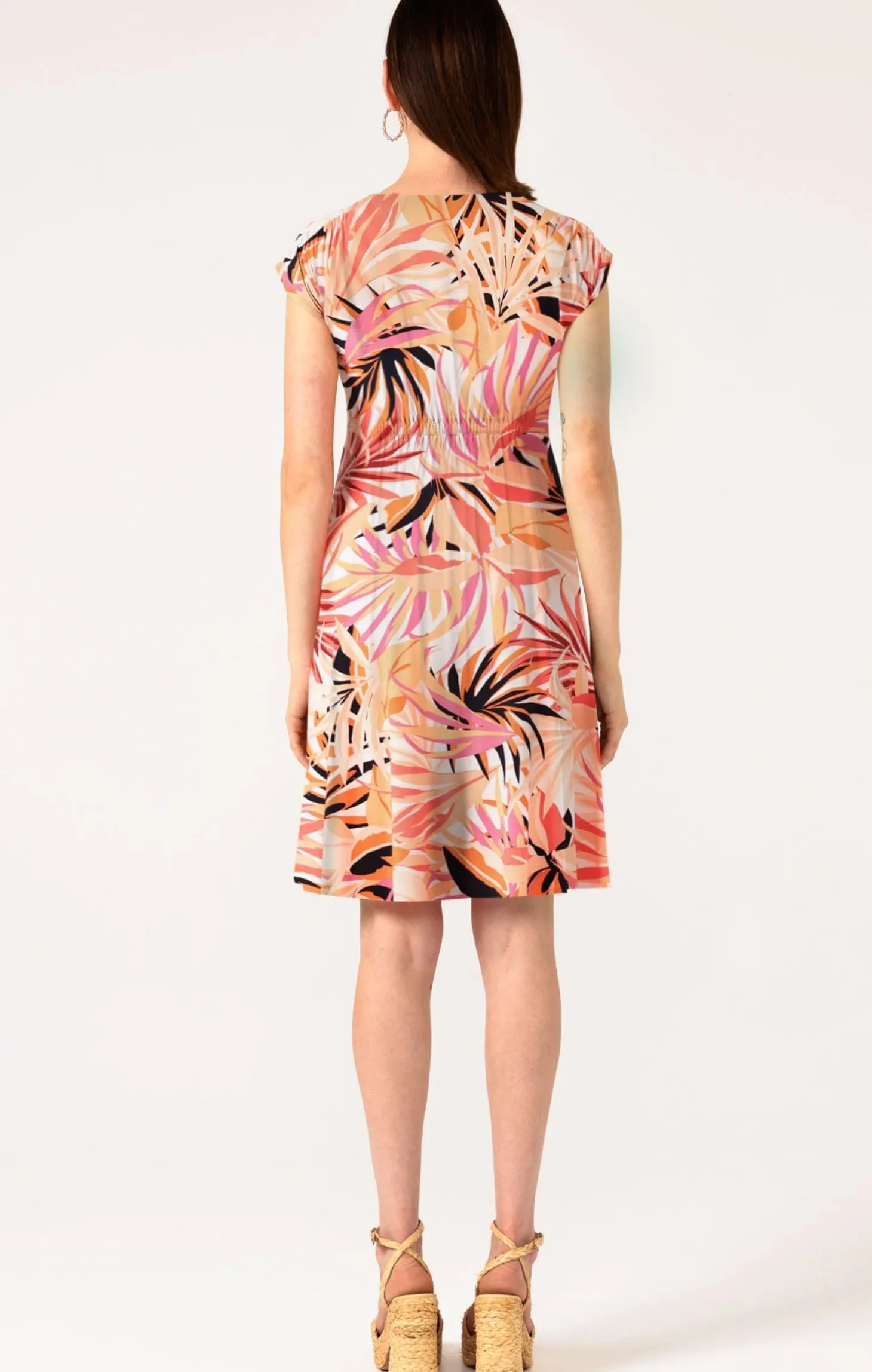 SUGAR SUGAR DRESS IN PEACH PALM