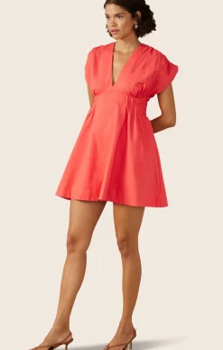SUNLIGHT MINI DRESS IN HIBISCUS PINK