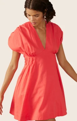 SUNLIGHT MINI DRESS IN HIBISCUS PINK