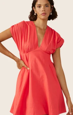 SUNLIGHT MINI DRESS IN HIBISCUS PINK