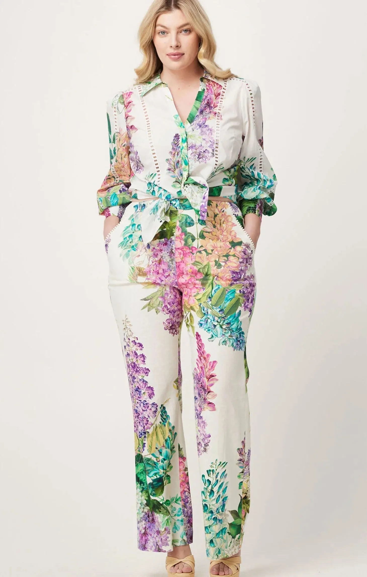 SWANSON EMBROIDERED COTTON VOILE SHIRT