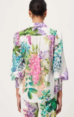 SWANSON EMBROIDERED COTTON VOILE SHIRT