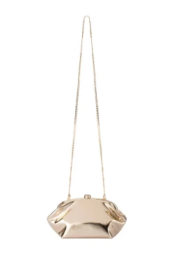TALLY METALLIC CLUTCH IN GOLD
