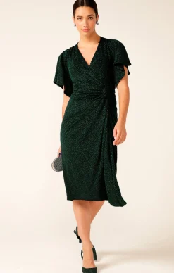 THE EMPORIUM DRESS IN EMERALD