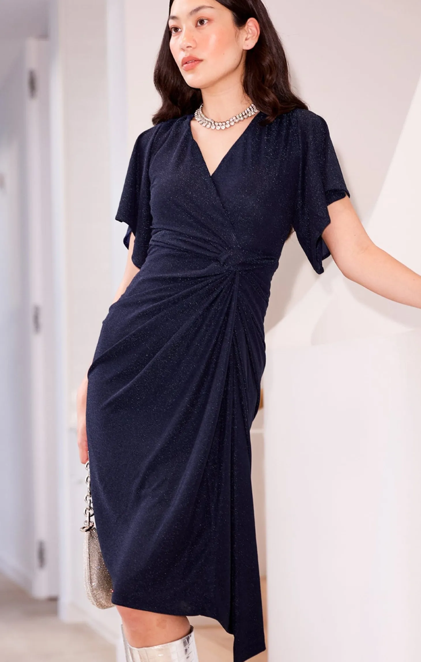 THE EMPORIUM DRESS IN NAVY
