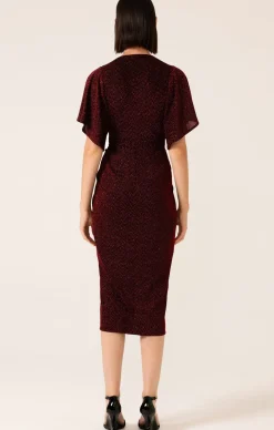 THE EMPORIUM DRESS IN RUBY