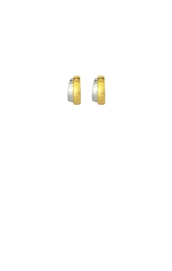TWO TONE HOOP EARRING