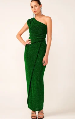 VALEDICTORY DRESS IN EMERALD