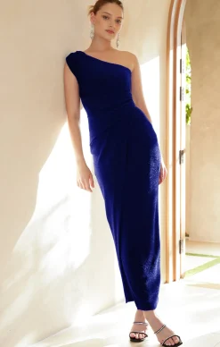 VALEDICTORY DRESS IN SAPPHIRE