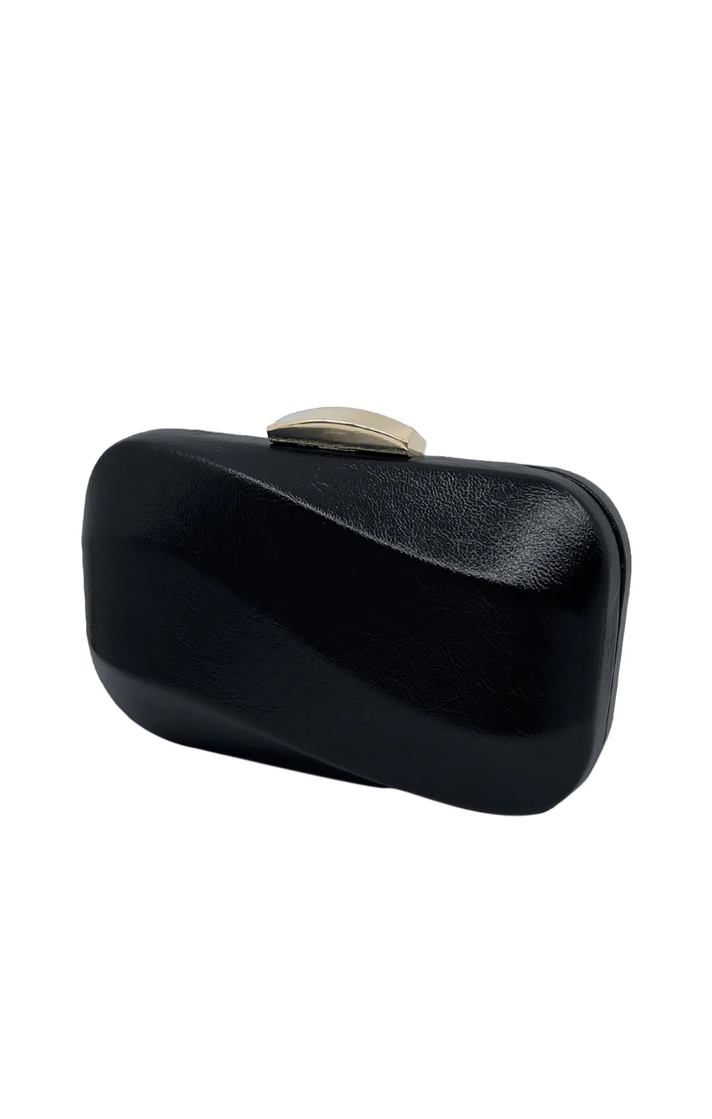 WAVY STRUCTURED CLUTCH IN BLACK